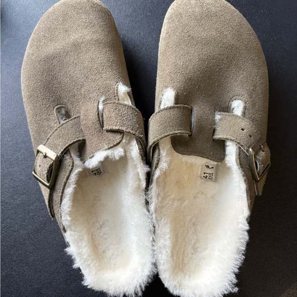 Birkenstock Boston Shearling lined NEW olive 41 - Picture 2 of 5